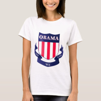 Escudo de Obama "podemos sí" camiseta para mujer