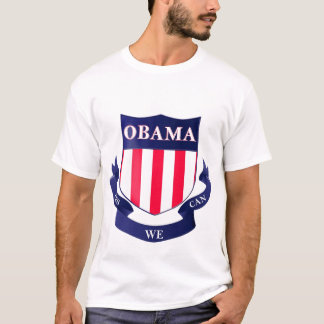 Escudo de Obama y camiseta de los E.E.U.U.