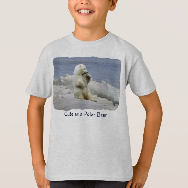 Escudo de osito polar y camiseta para niños del hi (Anverso)