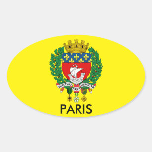 Escudo de París Oval Pegatina