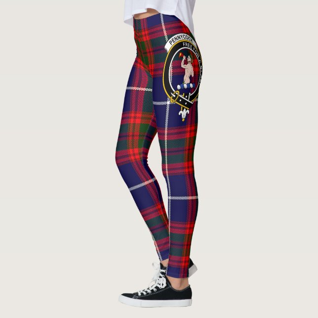 Escudo de Pennycook Clan Tartán Mujeres Legging (Izquierda)