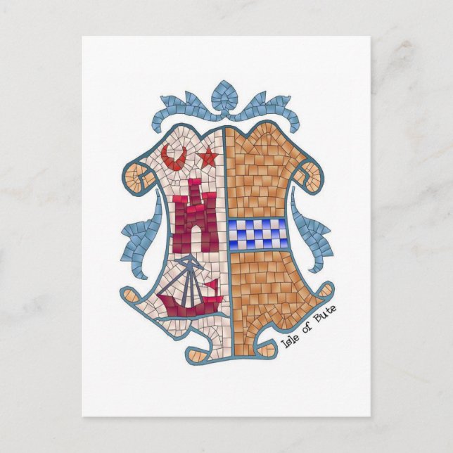 Escudo de postal de la Isla de Bute (Anverso)