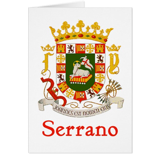 Escudo de Serrano de Puerto Rico (Frente)