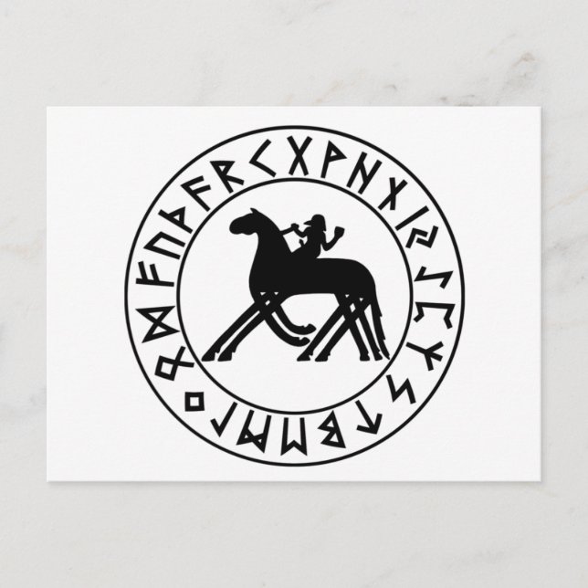 Escudo de Sleipnir de postal (Anverso)