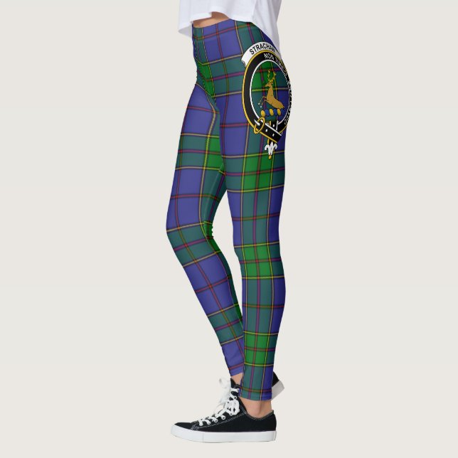 Escudo de Strachan de Escocia Mujeres Leggings (Izquierda)