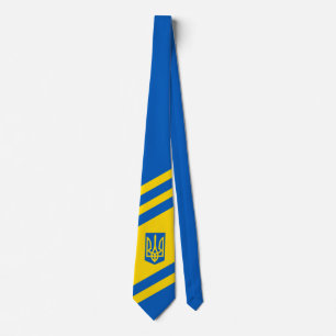 Escudo de Ucrania. Tridente. Corbata. Corbata de c