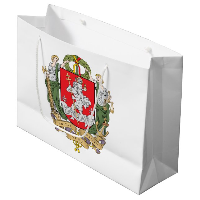 Escudo de Vilna, Lituania, gran bolsa de regalo (Angulo Anverso)