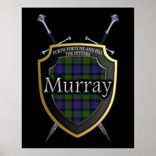 Escudo del tartán de Murray del clan y impresión