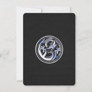 Escudo Dragon cromado en la impresión de fibra de 