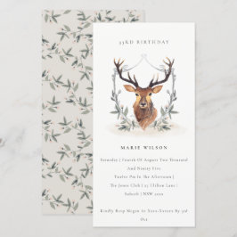 Escudo Dusky Deer Floral Cualquier Invitación de C