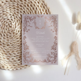 Escudo elegante clásico Monograma Recepción de bod