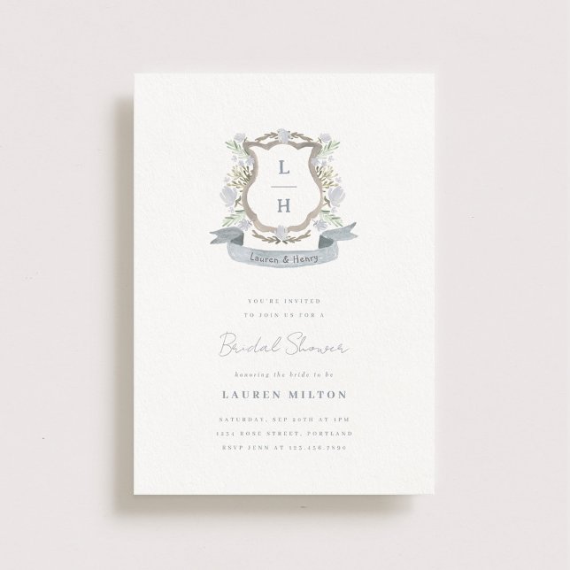 Escudo floral Invitación a ducha de novia (Subido por el creador)