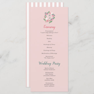 Escudo floral rústico con monograma