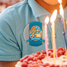 Escudo Knight 10.º alfiler del botón de edad