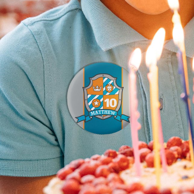 Escudo Knight 10.º alfiler del botón de edad (Subido por el creador)