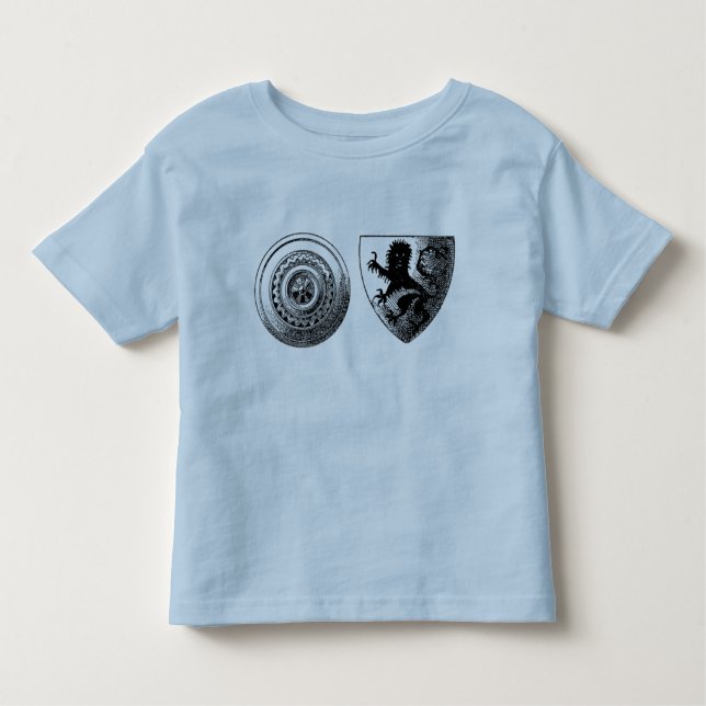 Escudo medieval de la camiseta de un niño pequeño (Anverso)