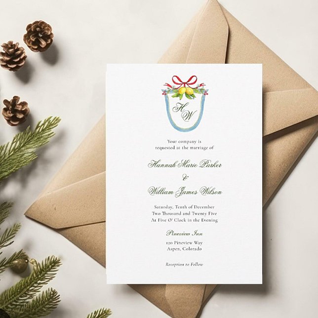 Escudo monograma con invitación a la boda de los L (Subido por el creador)