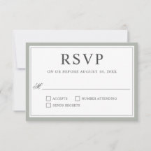 Escudo monograma con ramas de olivo RSVP