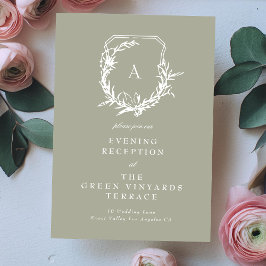 escudo monograma sage green Wedding Recepcion