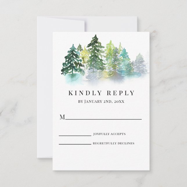 Escudo Pine Wedding RSVP (Anverso)