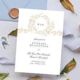 Escudo Rubor Monograma Elegante Recepción de Bodas