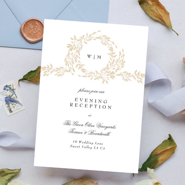 Escudo Rubor Monograma Elegante Recepción de Bodas (Subido por el creador)