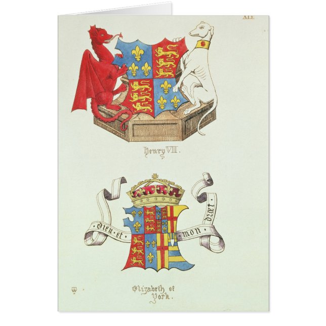 Escudos de armas de Henry VII y de Elizabeth de (Frente)