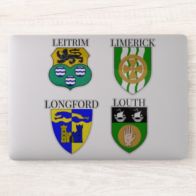 Escudos de Irlanda Pegatina Series 17-20 (Ordenador)