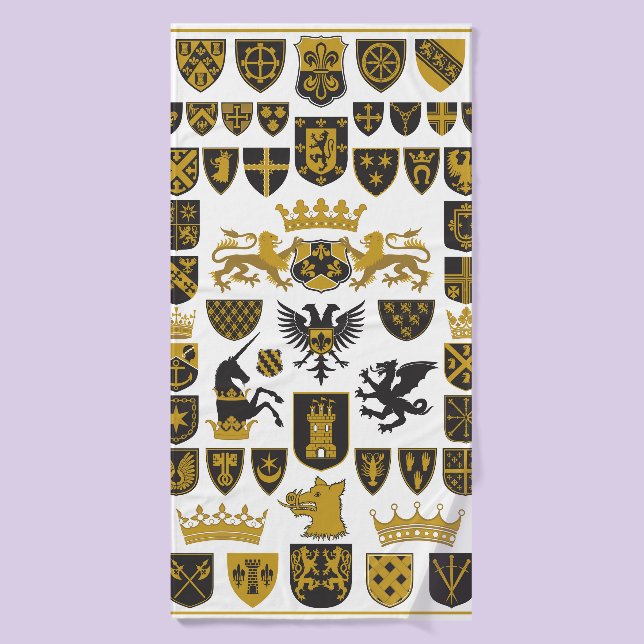 ESCUDOS HERALDRY y Símbolos (Toalla de baño)