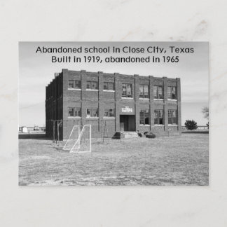 Escuela abandonada en Texas Foto postal