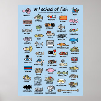 escuela de arte de composición de peces