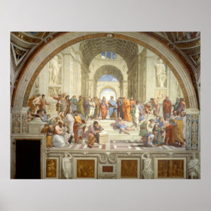 Escuela de Atenas de Raphael - Poster de Arte