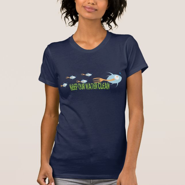 Escuela de Camisetas de Planeta Orgánico de Pescad (Anverso)