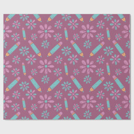 Escuela de Lápiz de Flores: Papel de envolvimiento