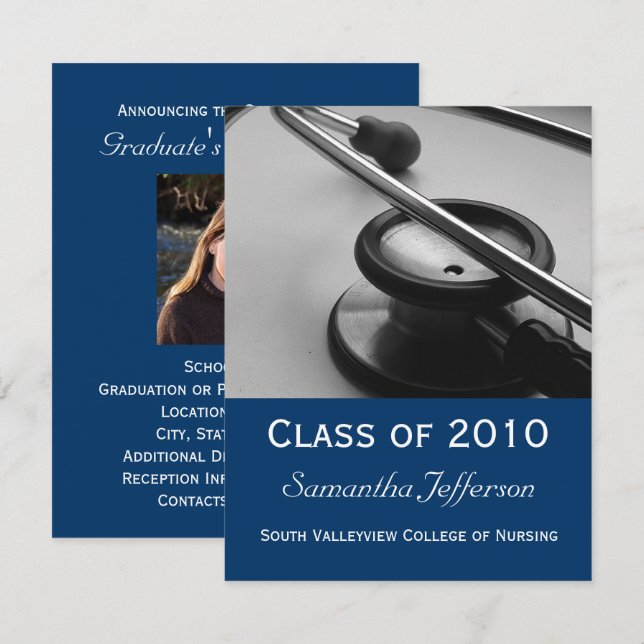 Escuela de Medicina, Invitación a graduación de fo (Anverso / Reverso)