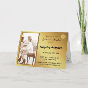 Escuela de Música elegante invitación a graduación
