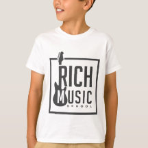 Escuela de música rica en camisetas para niños