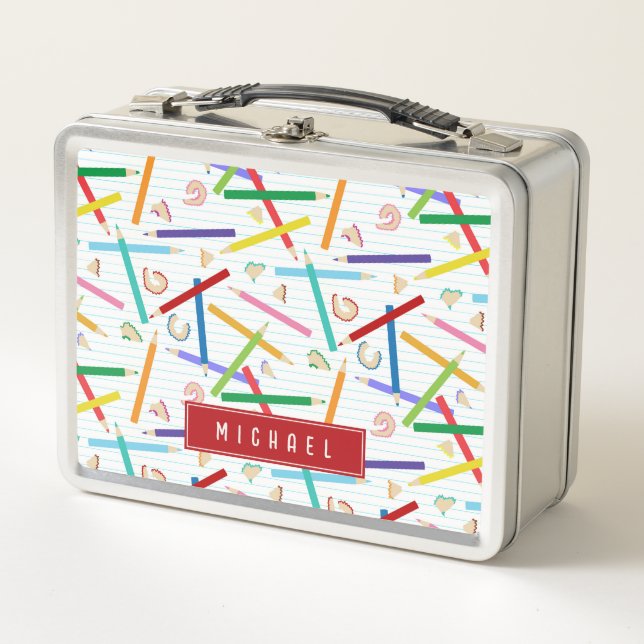 Escuela de patrones de lápices de colores (Anverso)