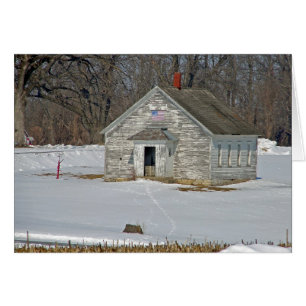 Escuela de una habitación en invierno