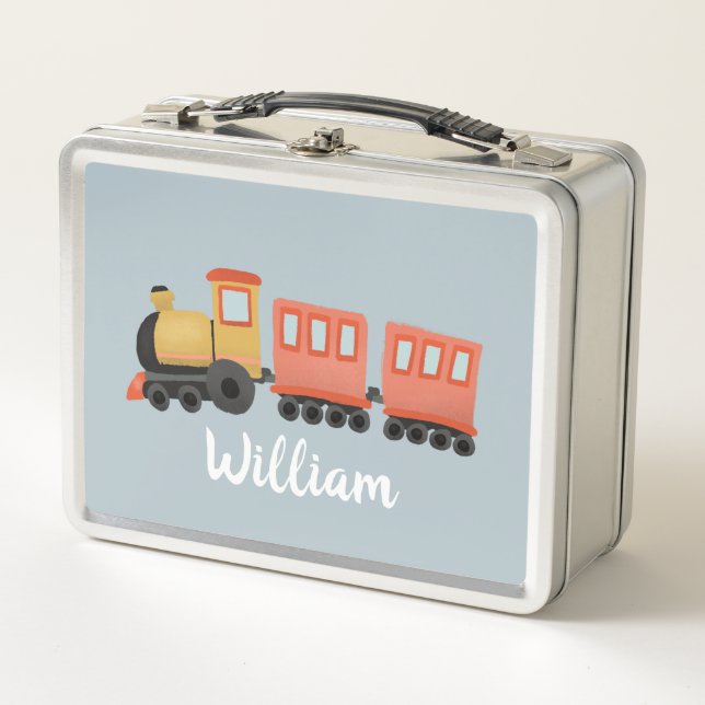 Escuela de viajes Blue Cute Blue Modern Train (Anverso)