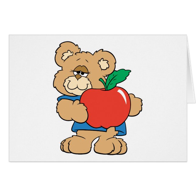 Escuela Días Apple Teddy Bear (Anverso (Horizontal))