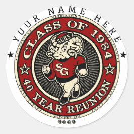 Escuela Secundaria South Gate Ramsey Rnd Pegatina 