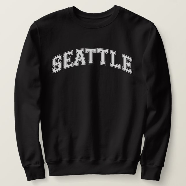 Escuela Sweater America estilo Universidad SEATTLE (Anverso del diseño)