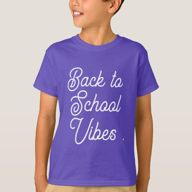 Escuela vibra la camiseta básica de los niños (Anverso)