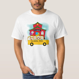 Escuela y camisetas y regalos del autobús escolar