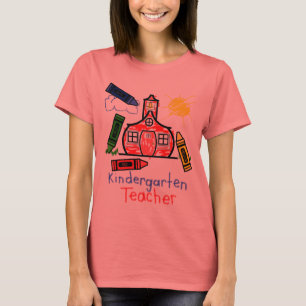 Escuela y creyón de la camisa del maestro de