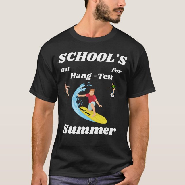 Escuelas afuera para camiseta colgante de verano (Anverso)