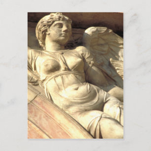 Escultura Angel Venecia, postal italiana