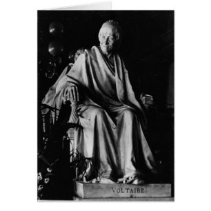 Escultura asentada de Voltaire