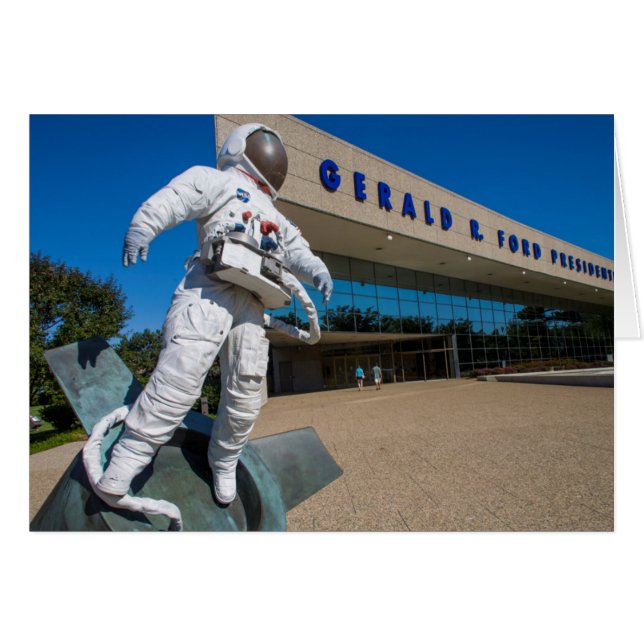 Escultura de hombre en el espacio (Anverso (Horizontal))